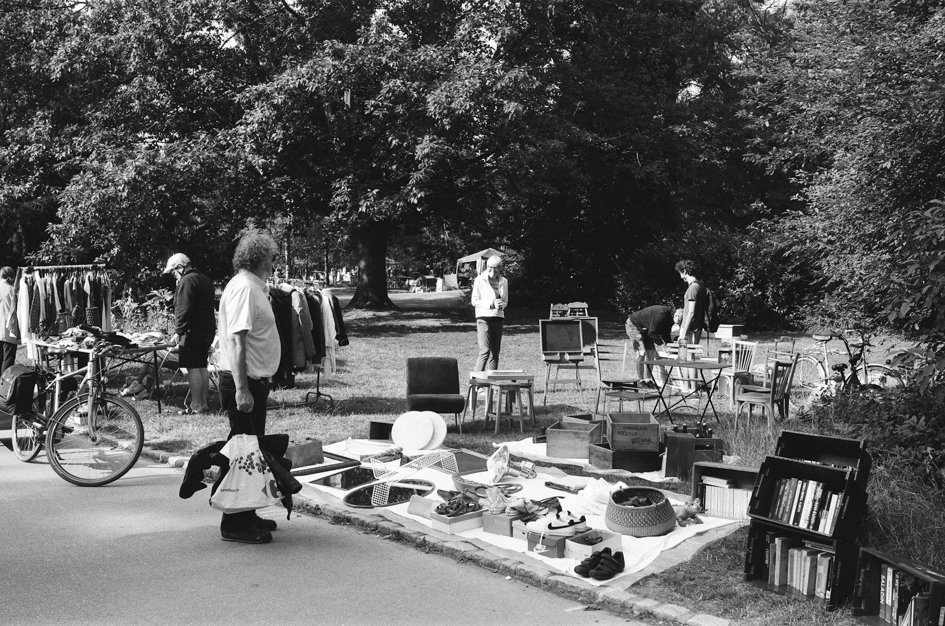 Vintage stalls at the Barras Market in Glasgow's East End