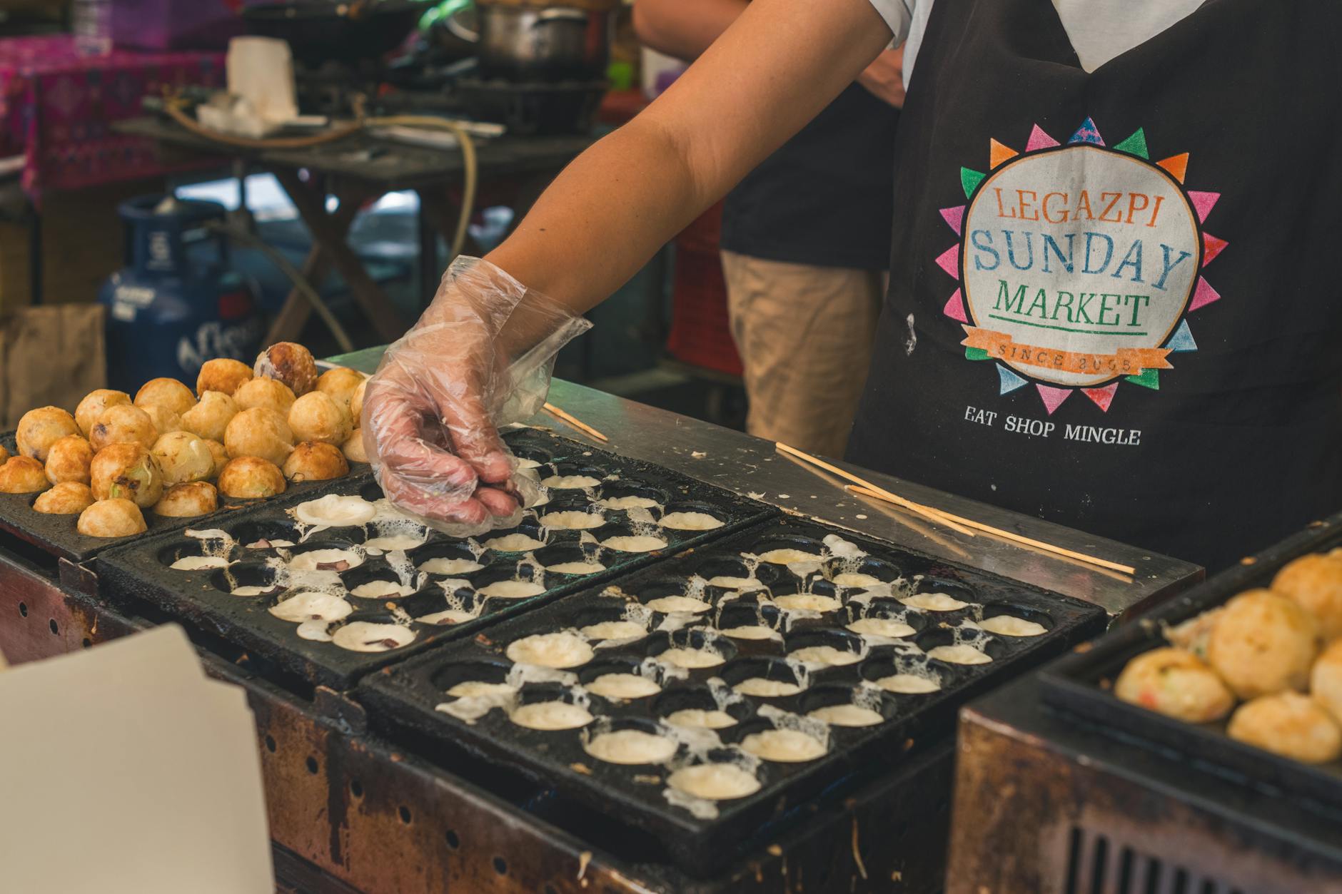 Street food vendors at the Barras Market weekend