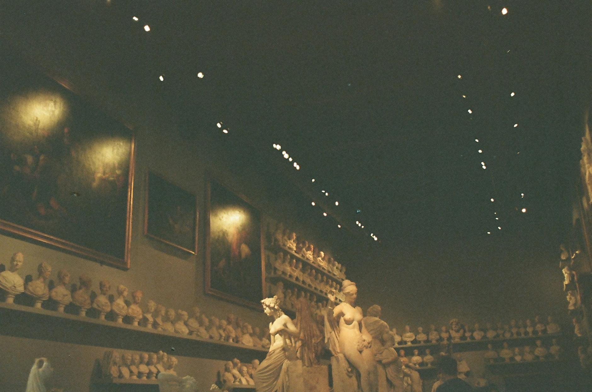 Sculpture gallery typical of the Burrell Collection in Glasgow