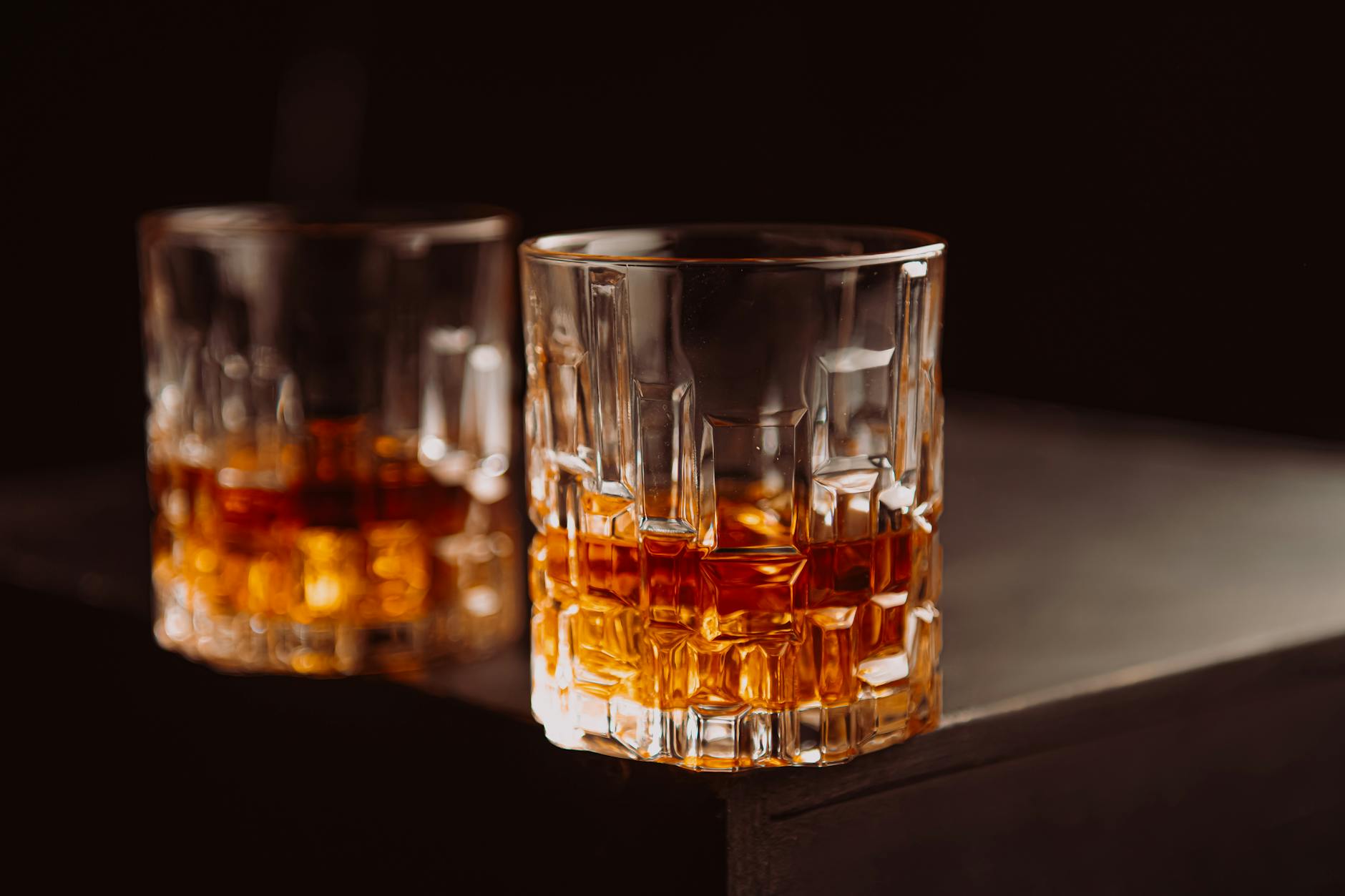 Whisky tasting flight at a Scottish single malt distillery