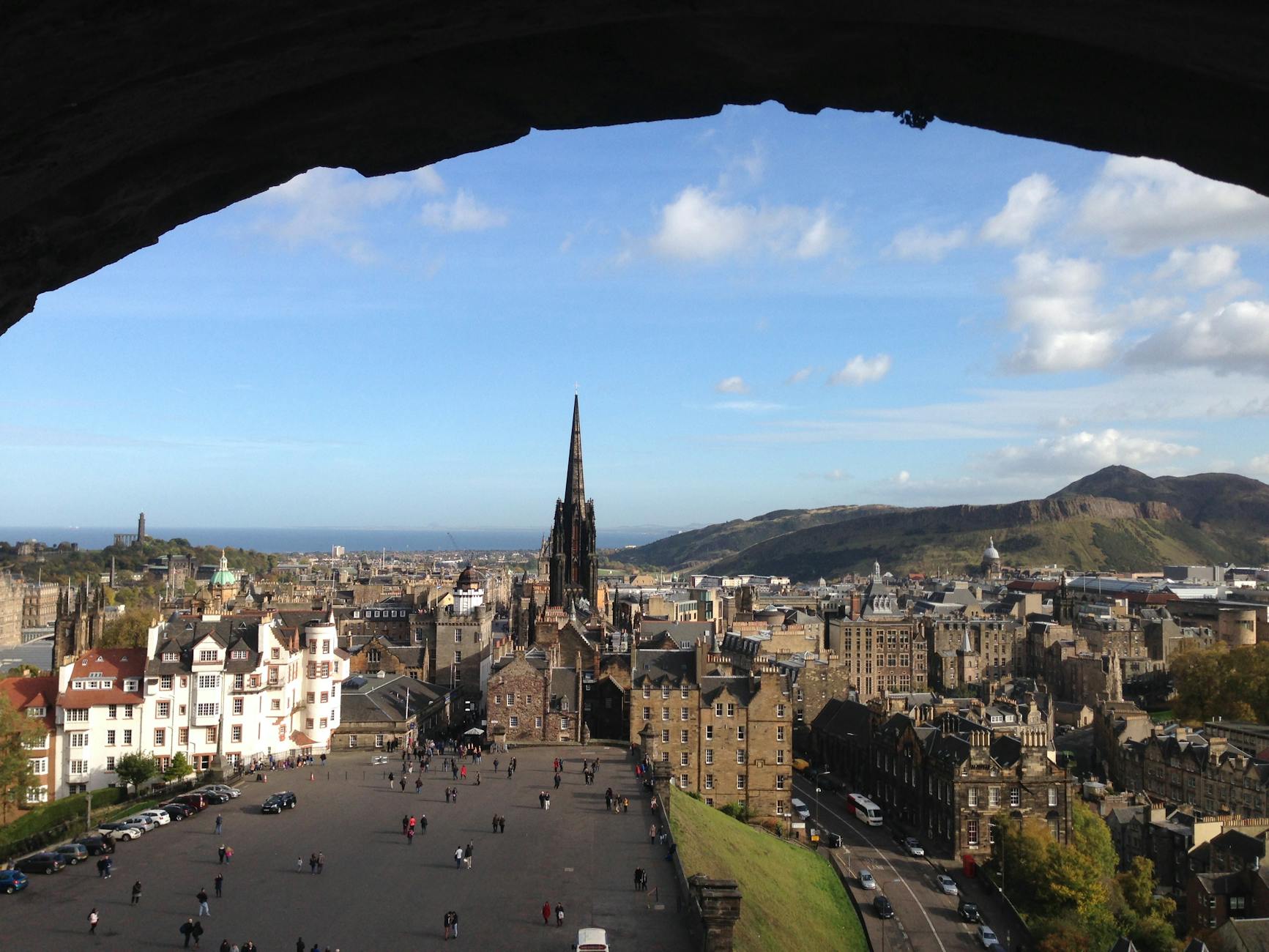 Edinburgh Castle skyline view from Princes Street