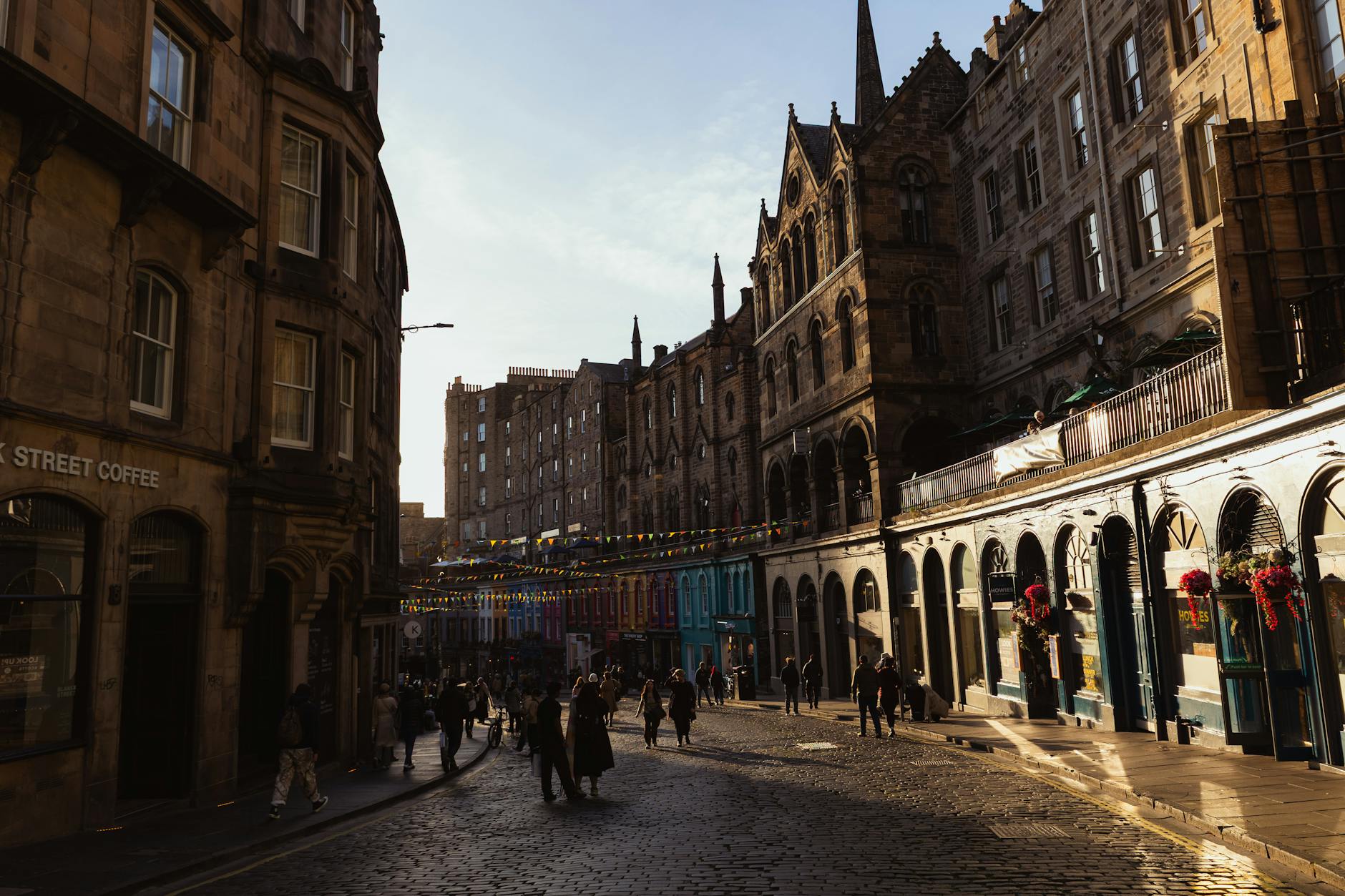 Edinburgh's Royal Mile cobbled street