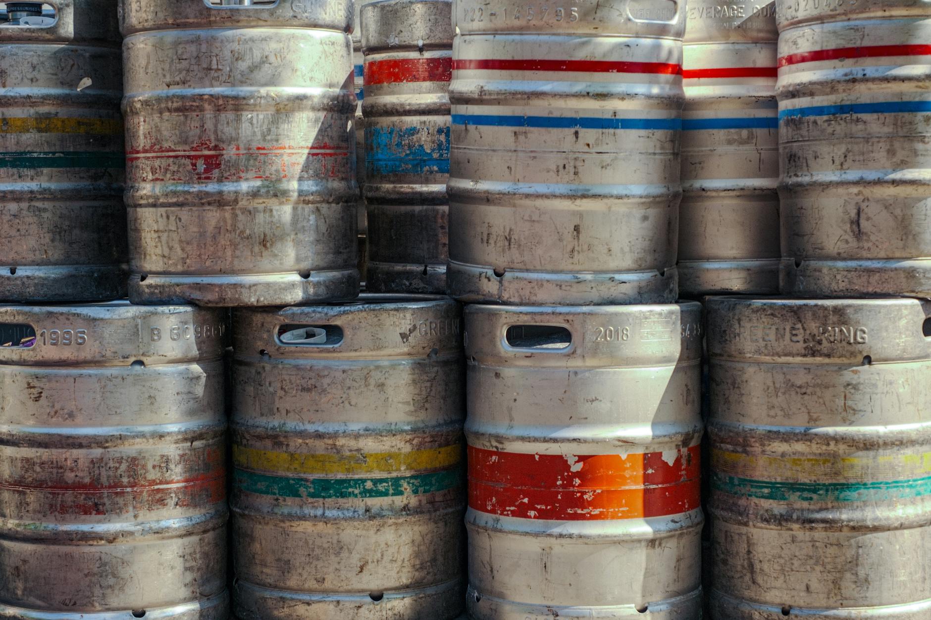 Outdoor beer garden in Glasgow during summer