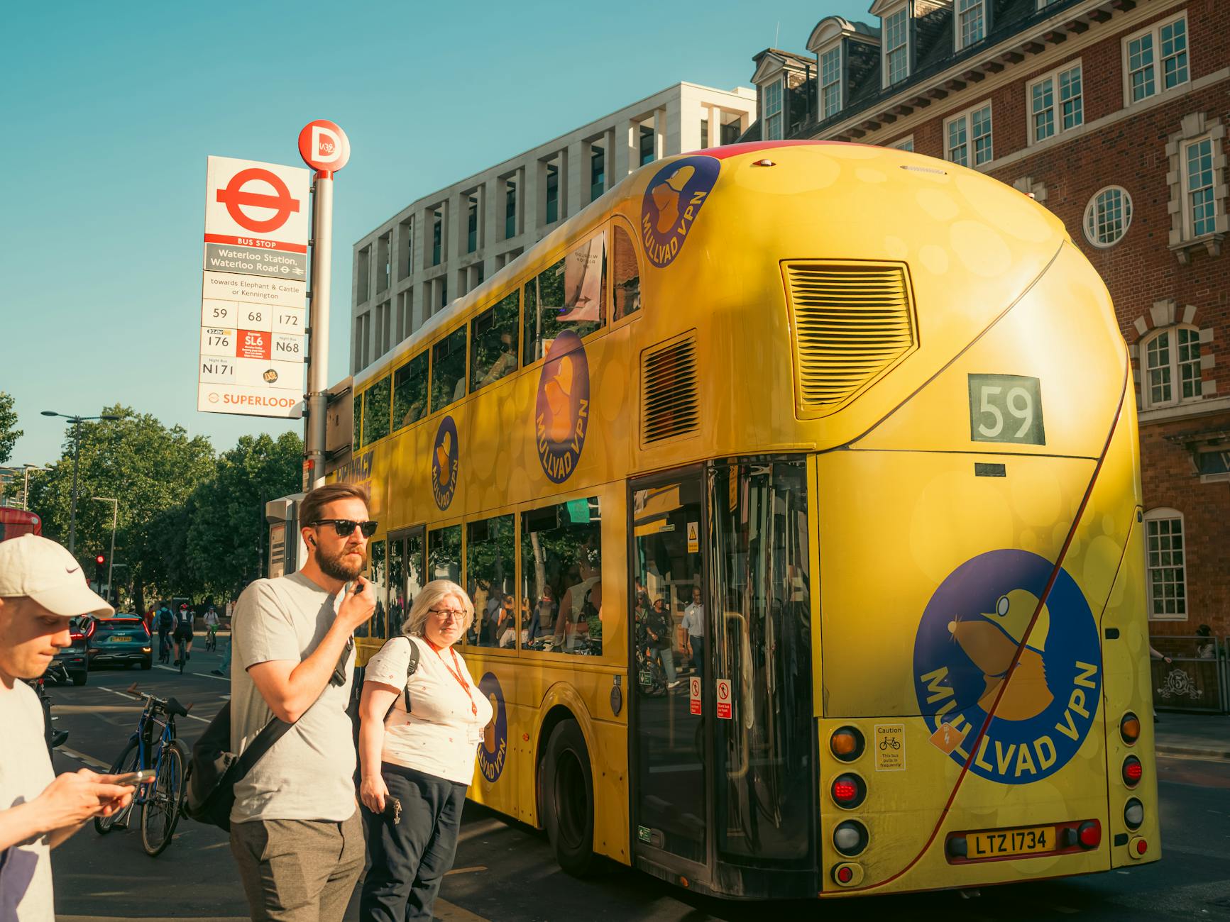 Glasgow bus stop with route map and timetable