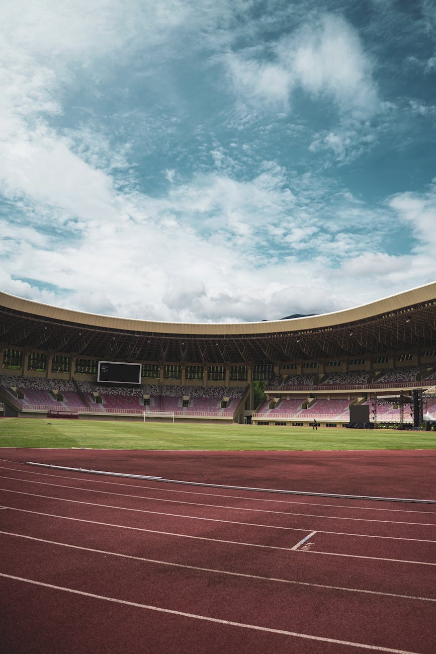 Athletic stadium hosting major sporting event