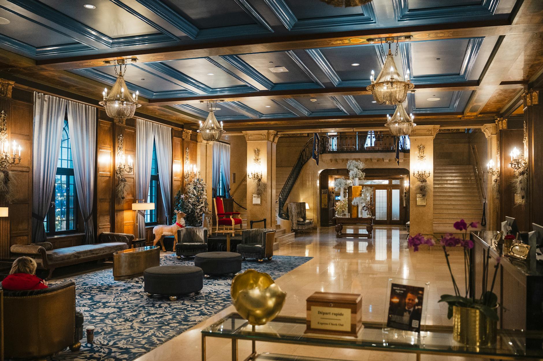 Best hotels Glasgow city centre elegant hotel lobby and reception area
