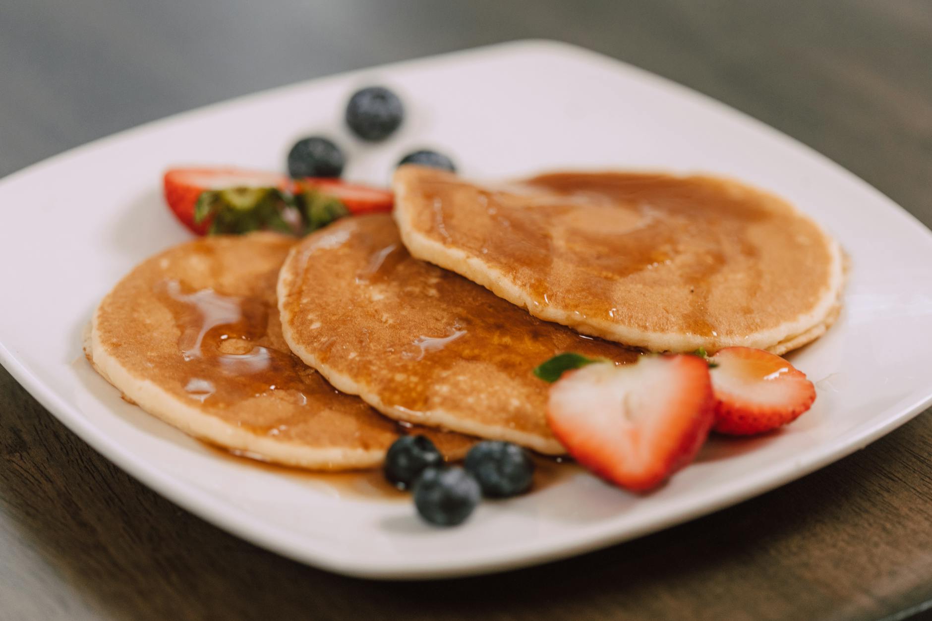 Stacked pancakes at a Glasgow brunch cafe