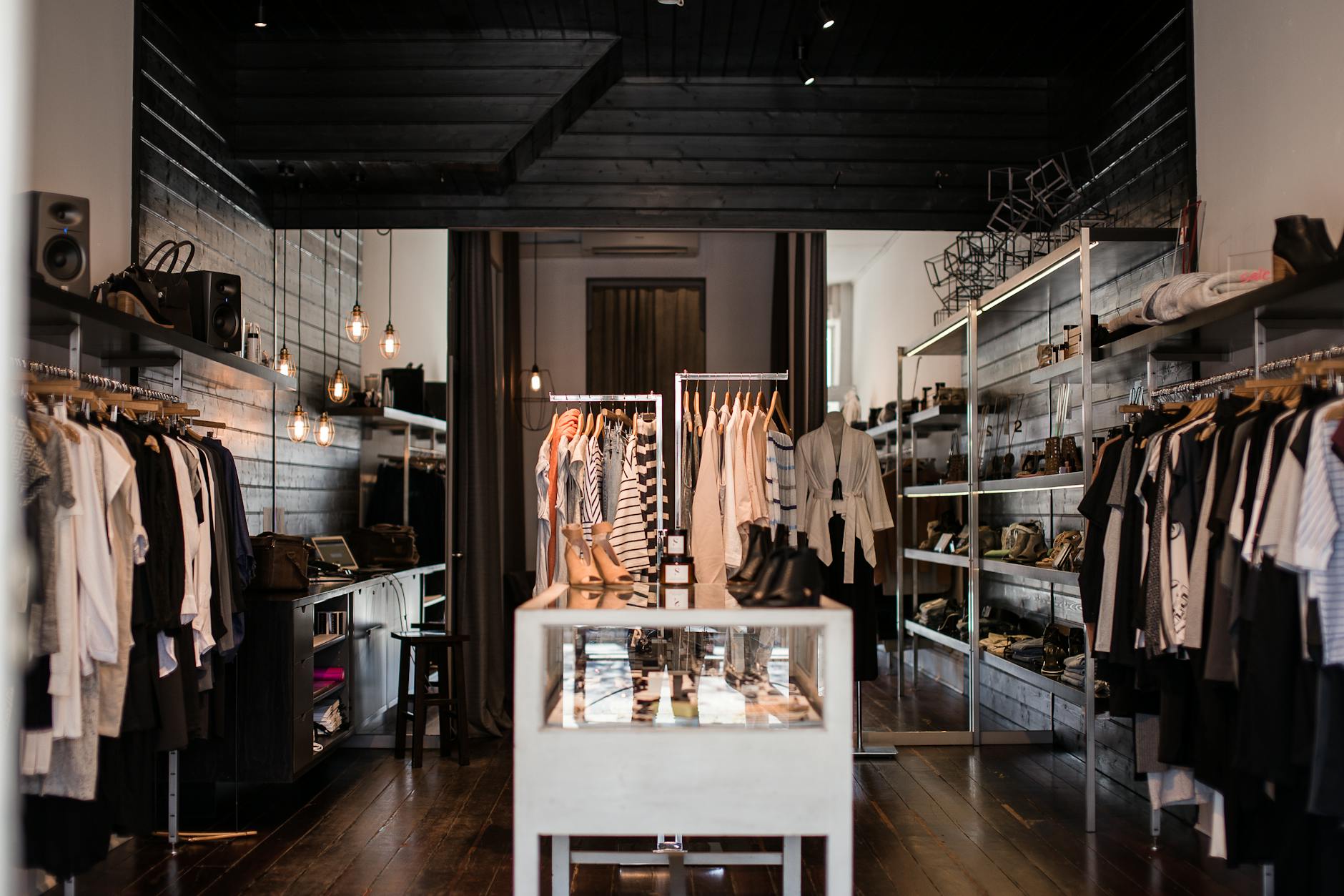 Shopping in Glasgow - boutique clothing store interior