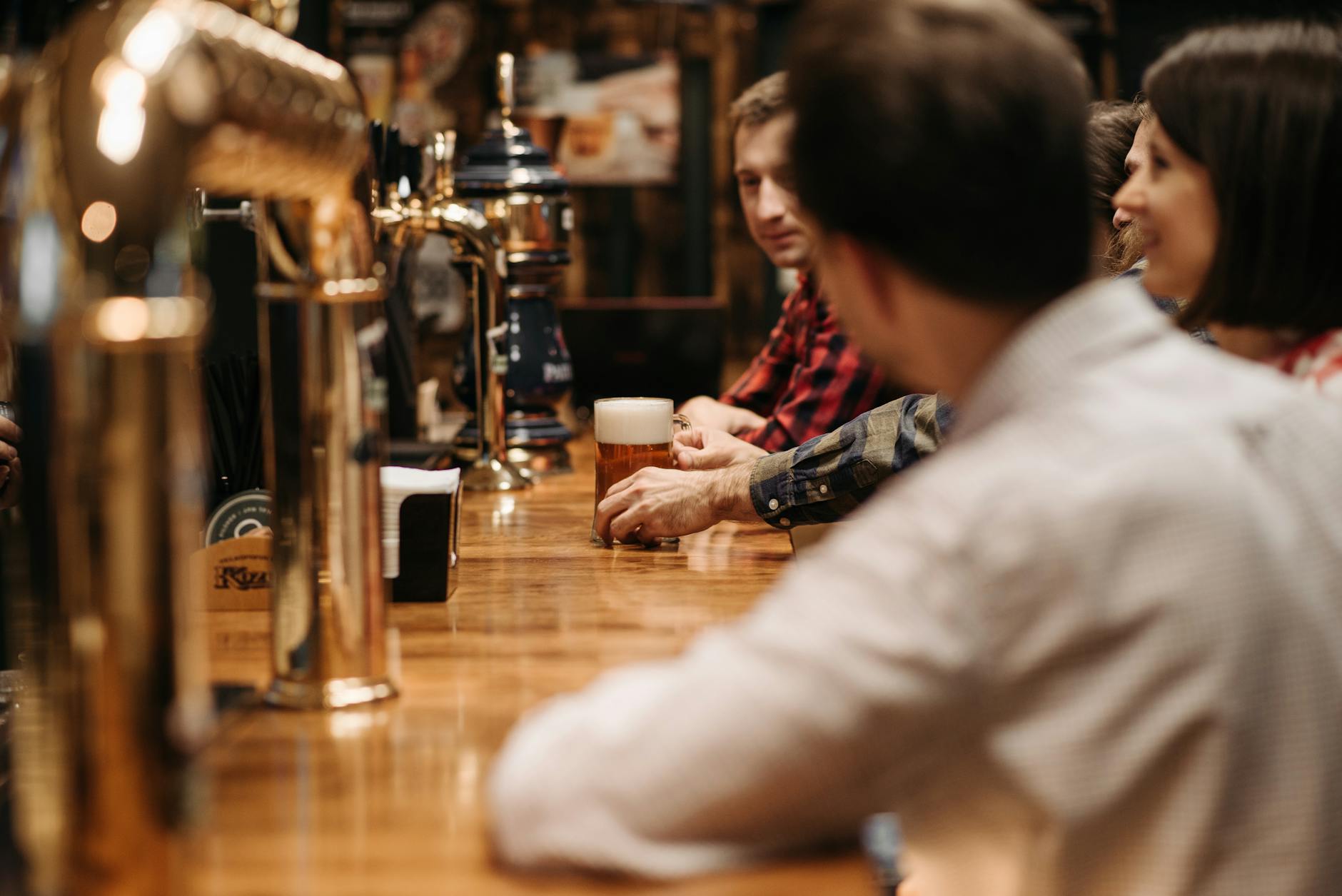 Students at a Glasgow pub during a student night