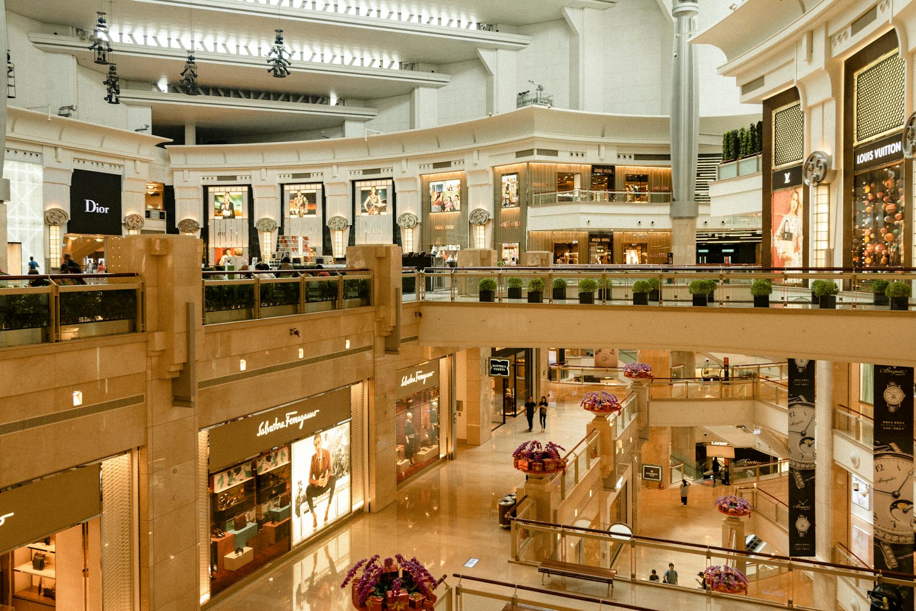 Princes Square Glasgow luxury shopping mall interior boutiques