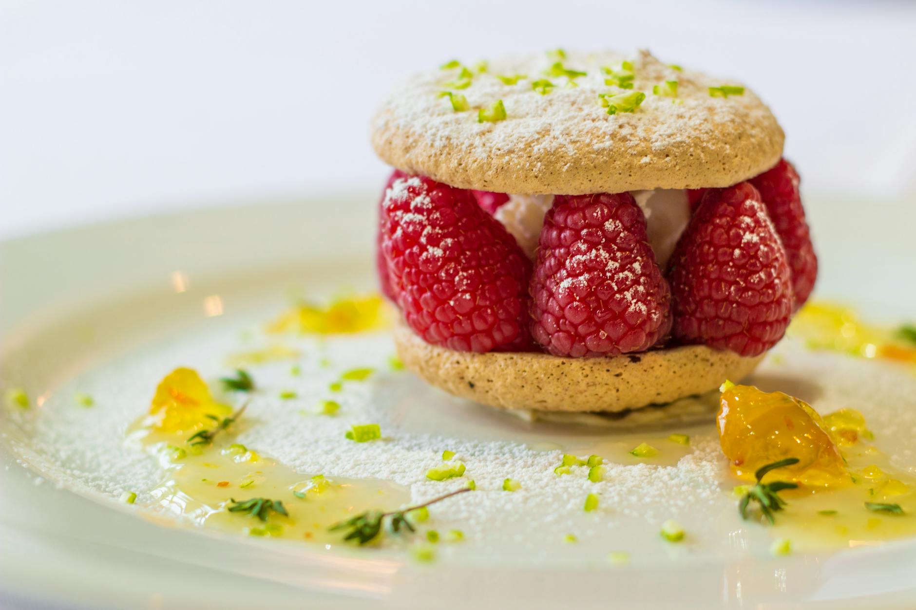 Cranachan traditional Scottish dessert with raspberries and whisky