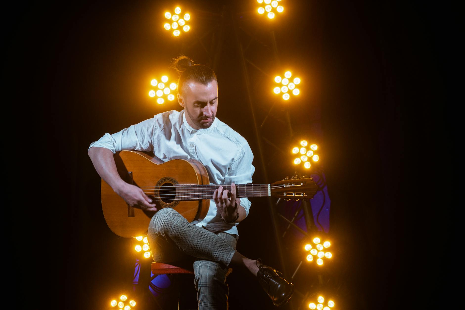 Main stage performance at a city centre music festival