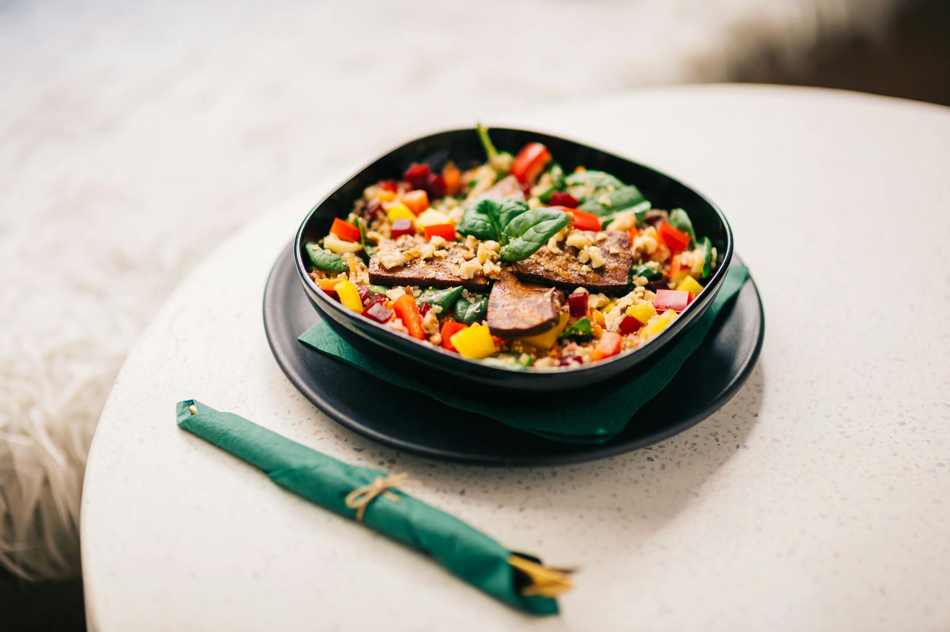 Plant-based bowl typical of vegan restaurants in Glasgow