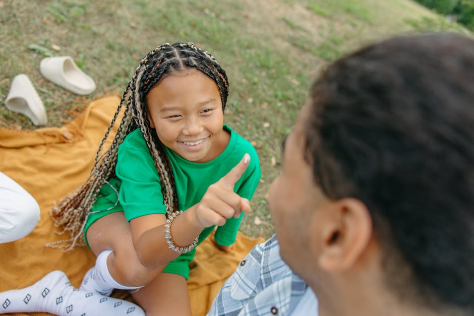 Family With Kids Outdoors