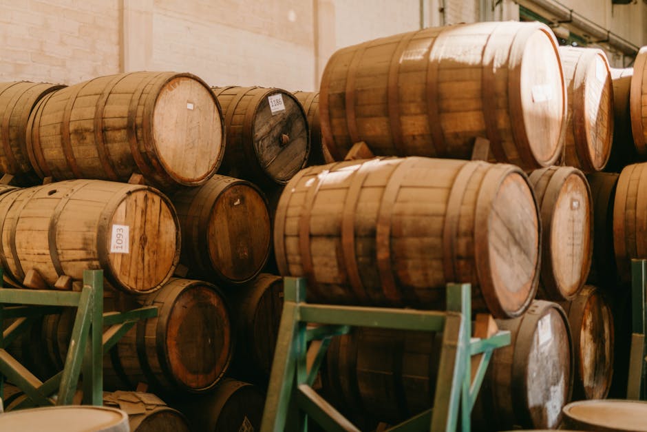 Whisky Distillery Barrels
